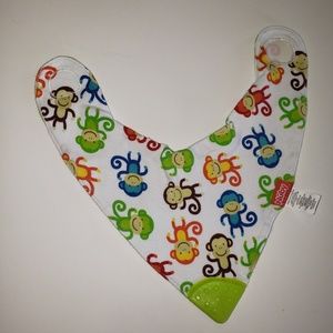 Nuby teething bib monkey print